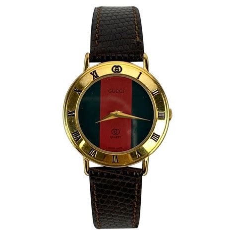 gucci leather watch box|vintage Gucci watch leather band.